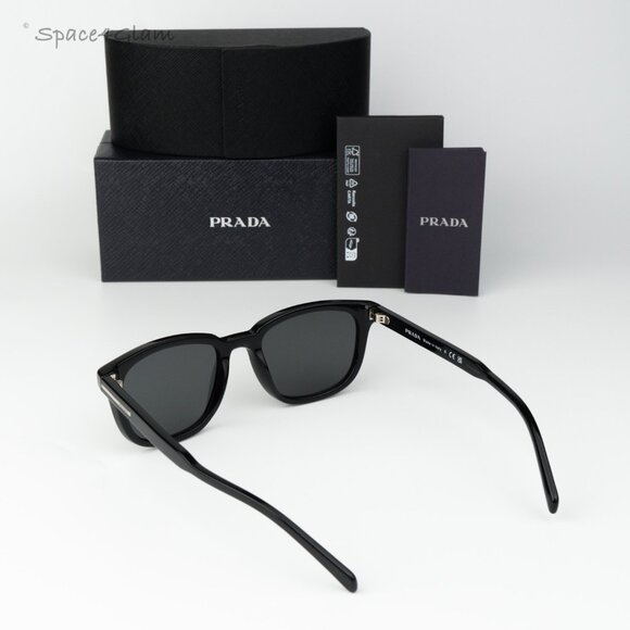Prada Women Sunglasses Black Grey Square PRA21S 16K08Z NEW AUTHENTIC main image 9
